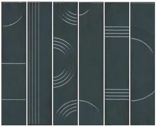 Керама Марацци Мажорель Зелёный Тёмный Глянцевый (из 6 Частей 6х28.5) 36x28.5x1