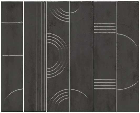 Керама Марацци Мажорель Чёрный Глянцевый (из 6 Частей 6х28.5) 36x28.5x1