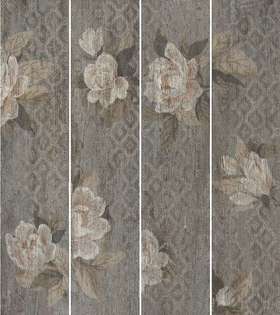 SG704400R Керамогранит Kerama Marazzi Поджио Цветы коричневый обрезной 20х80 (200x800)