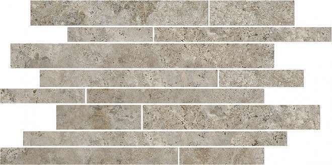 Керама Марацци Ровиго Бордюр серый темный мозаичный