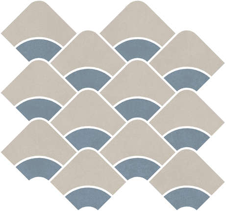 Керама Марацци Таделакт Наборный Серый Светлый. Синий Светлый Матовый Обрезной 30x28x0.9