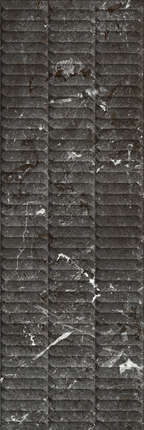 Керама Марацци Тубкаль Чёрный Глянцевый Структура Обрезной 30x89.5x1.05