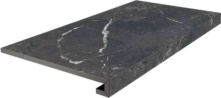 Керама Марацци Тубкаль Фронтальная Клееная Чёрный Матовый Обрезной 33x60x0.9