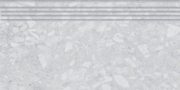 Напольная плитка Kerranova K-2111/MR/st01 Ступень Molekula Серый 300x600x9 (600x300)