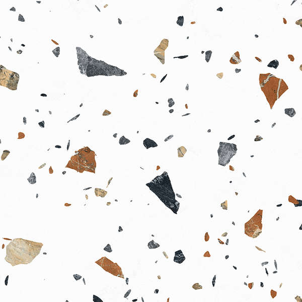 Керамогранит Laparet Terazzo Bianco цветной матовый карвинг 60х60 (600x600)