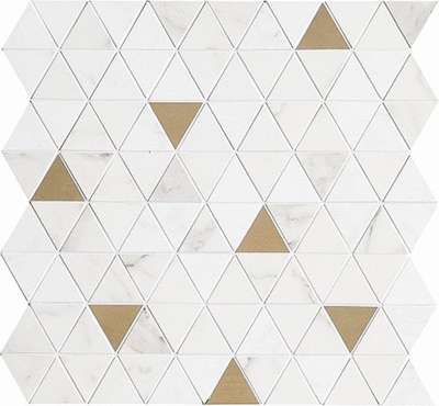 M8GZ Мозаика Marazzi Italy Allmarble Wall Statuario Satin Mosaico Tria 40х43 (400x430)