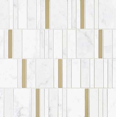 M8HA Мозаика Marazzi Italy Allmarble Wall Altissimo Mosaico Barcode Lux 40х40 (400x400)