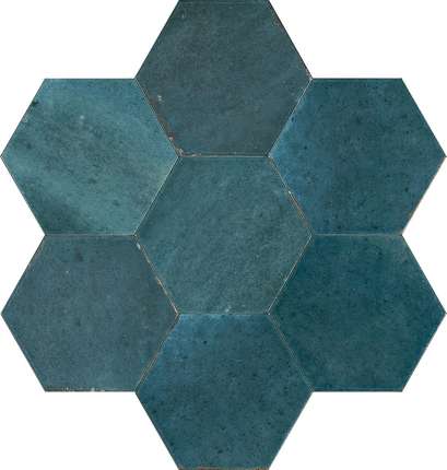 Marazzi Italy Lume Blue Lux Esagona 21x18.2