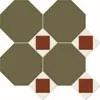 M6731/6102/7112 Керамогранит Metlah.Store Октагон зеленый / Квадрат красный / Треугольник белый на сетке 320x320 (320x320)