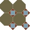M6731/6602/6112 Керамогранит Metlah.Store Октагон зеленый / Квадрат голубой / Треугольник красный на сетке 320x320 (320x320)