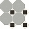 M7531/6302/7112 Керамогранит Metlah.Store Октагон серый / Квадрат черный / Треугольник белый на сетке 320x320 (320x320)