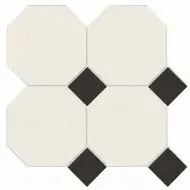 Метлах.Стор Йорк Сетка Октагон Белый / Квадрат Черный 305x305