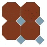 Метлах.Стор Йорк Сетка Октагон Красный / Квадрат Голубой 305x305