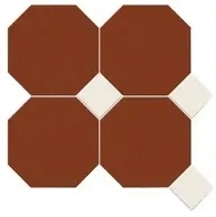 Метлах.Стор Йорк Сетка Октагон Красный / Квадрат Белый 305x305