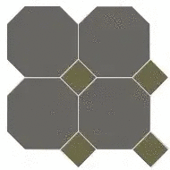 Метлах.Стор Йорк Сетка Октагон Темно-Серый / Квадрат Зеленый 305x305