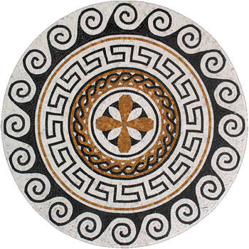 Декор напольный Natural Mosaic PH-10 мозаика Мрамор d = 1000 (1000x1000)