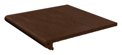 Ступень Натуральный Клинкер Ступень Фронтальная Флорентийская Шоколад накат Скала 320x330x14 (320x330)