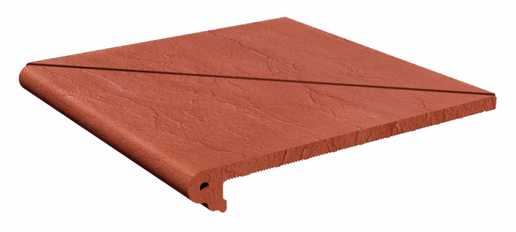 Натуральный Клинкер Natural Угловая (распил из двух половин) Вишня накат 