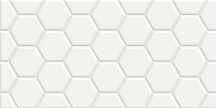 New Trend Edelweiss Hexagon White Relief