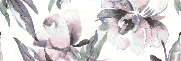Novacera Blanco Satinado Decor Flor Primavera Rectificado 90x30