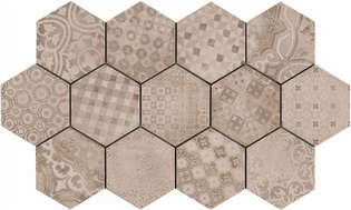 R4DV Керамогранит Ragno Rewind Decoro Cementine 21х18.2 (210x182)