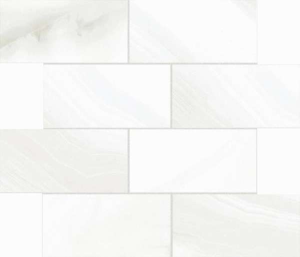 747785 Декор керамогранит Rex Ceramiche ALABASTRI Madreperla Glossy 7.5x15 Muretto 6mm 30x30 (150x75)