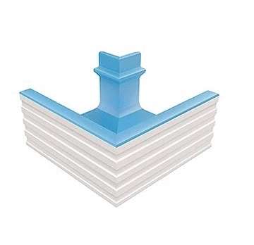 Serapool ___Olympic Series Переливной лоток керамический наружный угол Light Blue