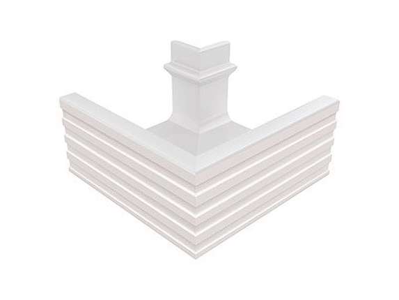 Serapool ___Olympic Series Переливной лоток керамический наружный угол White