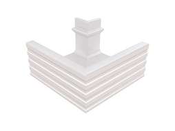 KP143 Serapool Переливной лоток керамический наружный угол White 25,5x25,5 (255x255)