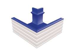 KP147 Serapool Переливной лоток керамический наружный угол Cobalt 25,5x25,5 (255x255)