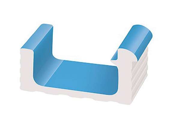 Serapool ___Olympic Series Переливной лоток керамический 1/2 часть Light Blue