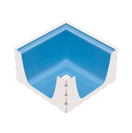 Serapool ___Olympic Series Внутренний угол переливного водоотводного канала Light Blue