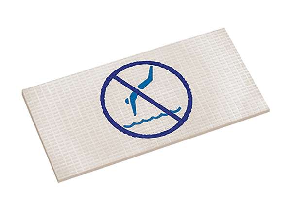 Серапул Olympic Series Знак Нет дайвинга на плитке Antislip с сетчатой поверхностью Unglazed-Cobalt