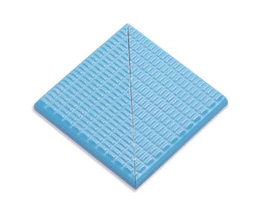 Серапул Olympic Series Petit Carre Наружный угол плитки с буртиком Light Blue