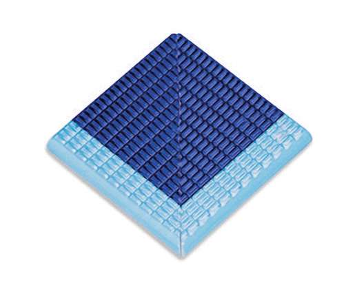 Серапул Olympic Series Petit Carre Наружный угол плитки с буртиком Light Blue-Cobalt