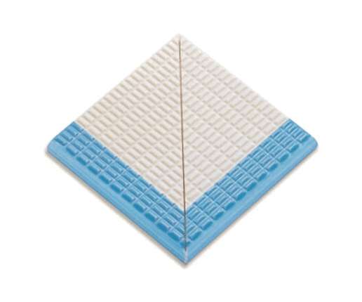 Серапул Olympic Series Petit Carre Наружный угол плитки с буртиком Light Blue-Unglazed