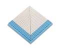 Petit Carre Наружный угол плитки с буртиком Light Blue-Unglazed (120x120)