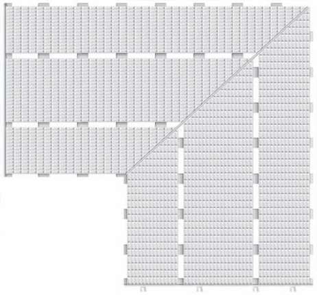 Serapool ___Olympic Series Угловой элемент фарфоровой решетки Petit Carre Unglazed