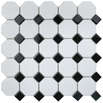 Octagon small White-Black Matt (295x295)