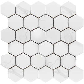Hexagon small Carrara Matt (278x265)