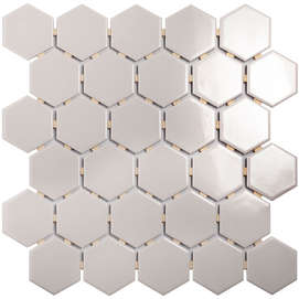 Hexagon small Grey Glossy (278x265)