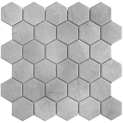 Starmosaic Homework   Hexagon small Marble Grey Matt