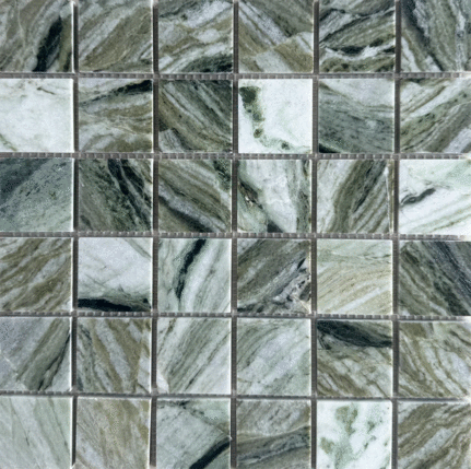 Стармозаик Wild Stone мраморная мозаика Green Marble 48х48 305x305x7
