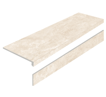 Керамогранит Ступень Staro Ступень L Mystical Charm Crema Matt с подступенником 32x120 (1200x320)