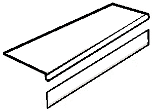 Старо Antislip L Snow White Matt с подступенником 32x120