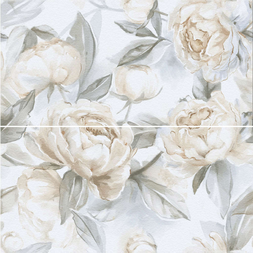 Elite Peonies Decor A+B 60x120 Matt (2   ) (1200x600)