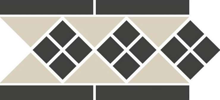 Top Cer Octagon Border Lisbon-1 With 1 Strip Stand.(Tr.16, Dots 14, Strips 14)