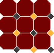 4420 OCT14+21-A Brick Red  20/Black 14 + Ochre Yellow 21 Dots (300x300)