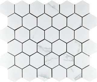 Velsaa Calacata Lite Mosaic   Hexagone -2