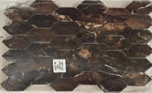Copper slab black hexagone mosaic (309x322)